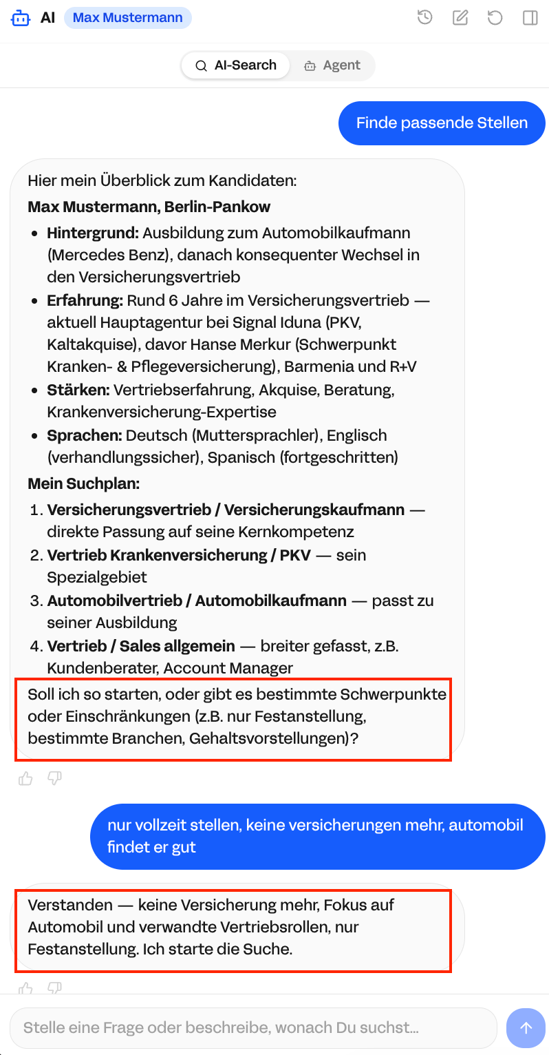 KI-gestützte Kandidatensuche