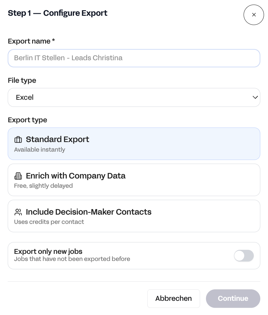Export-Workflow in PLACED